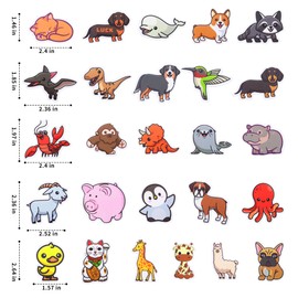 100PCS Animal Stickers for Kids, Waterproof Vinyl Animal Decals, Kawaii Pet Stickers for Kids Teens Adults, Cute Stickers for Water Bottle Laptop Scrapbook, Teacher Student Classroom Prizes Gifts