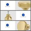 LONTAN 5 Pack Brass Drawer Knobs Knurled Gold Drawer Knobs