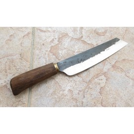 Crude - Premium Asian Nakiri Utility Knife, 7 inch, Carbon Steel, Handmade