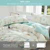 SAPHREAS Botanical Duvet Cover Set King Size 100% Cotton 3pcs