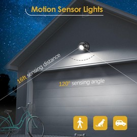 ProGreen 6000K Battery Motion Sensor Light Outdoor Waterproof Wireless LED Battery Powered Wall Light Auto On/Off Night Light 2 Pack Cool White