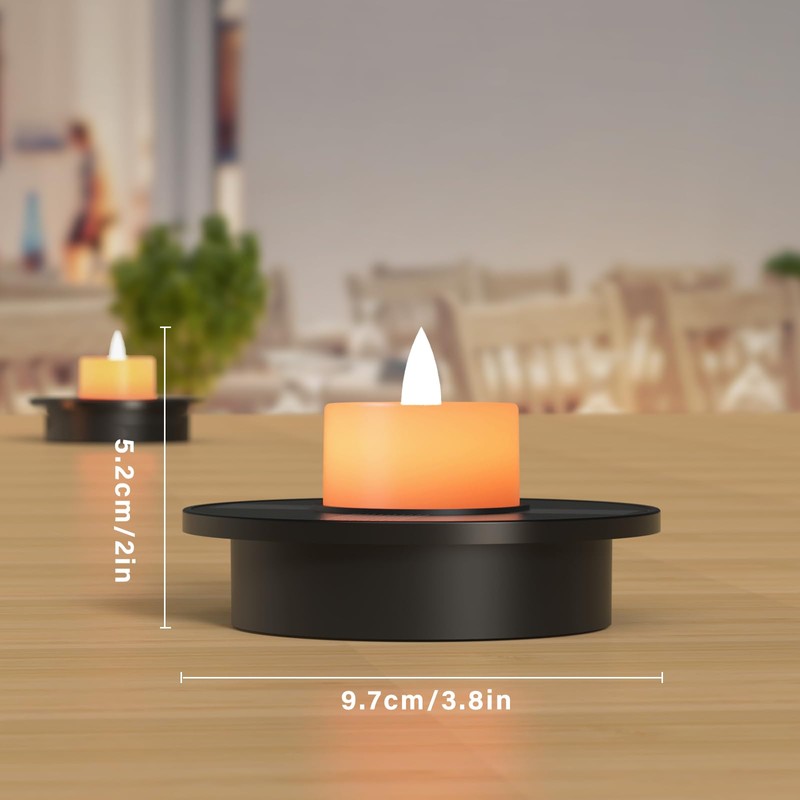 Solar Floating Pool Candle Lights, 3-Pack Solar-Powered Small Floating Candles