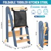 Toddler Tower – Foldable Tower Kitchen Helper with Attachable Net