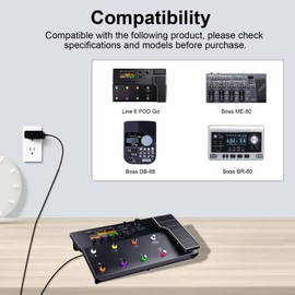 9V Pedal Power Supply Compatible with Line 6 POD Go Wireless Guitar Pedal Power Cord Charger 59-00-0219 CUI Inc SMI36-9-Y SMI36-9-N-N290R-C1 Line 6 FX100 DC-3g (Tip Negative)