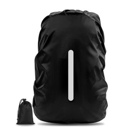 AVANA Rain cover for backpacks with reflective stripes (10-70L) waterproof rain cover school bag reflector backpack cover reflective backpack cover black