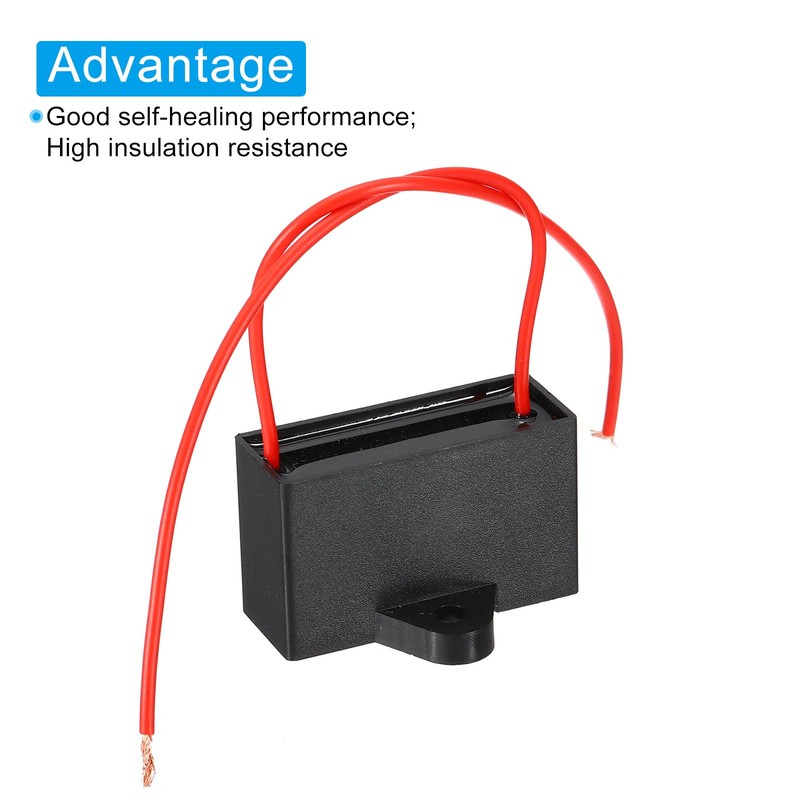 PATIKIL 3.5uF 450 V CBB61 Capacitor, 2Pcs Ceiling Fan Capacitor