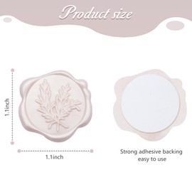 30 Pcs Pink Wax Seal Stickers Self Adhesive Rosemary Envelope Wax Seal Stickers Wedding Vintage Embossed Invitation Envelope Stickers for Birthday Bridal Shower Party