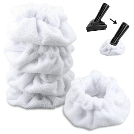 LVOERTUIG Steam Mop Pads for Handheld Steams Cleaner,Small Microfiber Bonnet Ste-am M-op Pads Compatible with Dupray Steam Cleaners etc for The Triangular Brush Tool(5pcs)