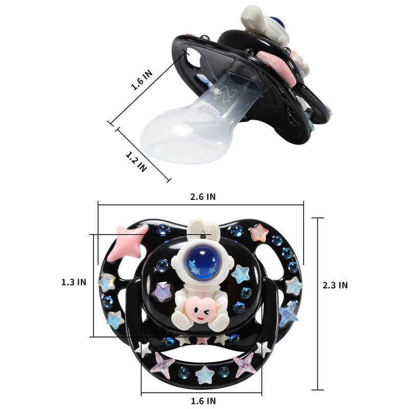 CutiePlusU Adult Size Pacifier DIY Big Shield Pacifier - Cosmo
