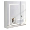 Mepplzian Large LED Bathroom Mirror Cabinet Touch Switch 3 Colors