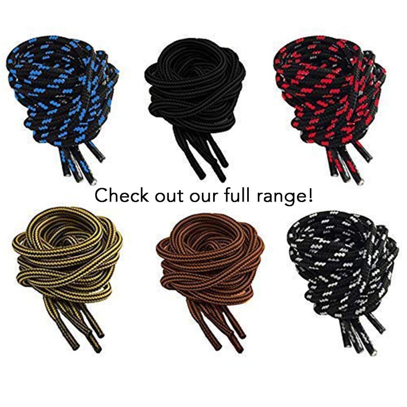 Red & Black 75cm Strong Round Bootlaces Laces Shoelaces for