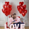Valentines Day Balloons with Heart-Shape, love Foil Balloons for Romantic