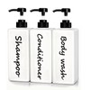 Shampoo and Conditioner Dispenser (Set of 3, 21oz) Modern Refillable