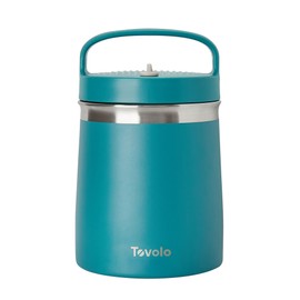 Tovolo Stainless Steel Insulated Food Traveler, Marine Blue – Double-Walled BPA-Free Container for Hot and Cold Food, 2 Quart, Dishwasher Safe