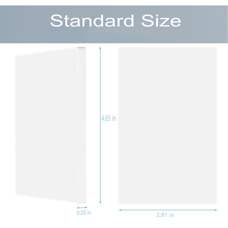 1-Gang Screwless Blank Wall Plate Cover Blank Switch Outlet Electrical