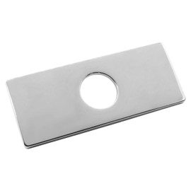 Biaungdo 6" Hole Cover Deck Plate, Polished Chrome Escutcheon Plate Stainless Steel Bathroom Faucet Plate Rectangle Faucet Cover Plate for 1 or 3 Hole Bathroom Vanity Sink Faucet