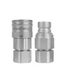 SINOCMP Flat Face Hydraulic Quick Connect Couplers/Couplings with Dust Caps