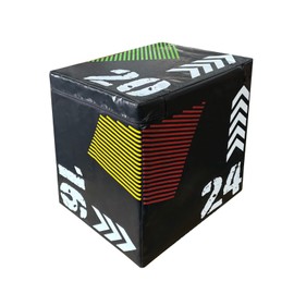 OutdoorVibe 3 in 1 Plyo Jump Box, Soft Jumping Box for Excerise Training,High-Density Foam and Wood Board Plyometric Jump Box for Home Gym，Weight Capacity 1000LB