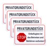 4 Stück Privatgrundstück Schilder Aluminium Reflektierend 20x30 cm, Schild Privatgrundstück