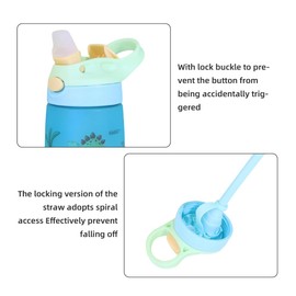 Kids' BPA-Free Plastic Water Bottle, Colorful Design, 12 oz Capacity