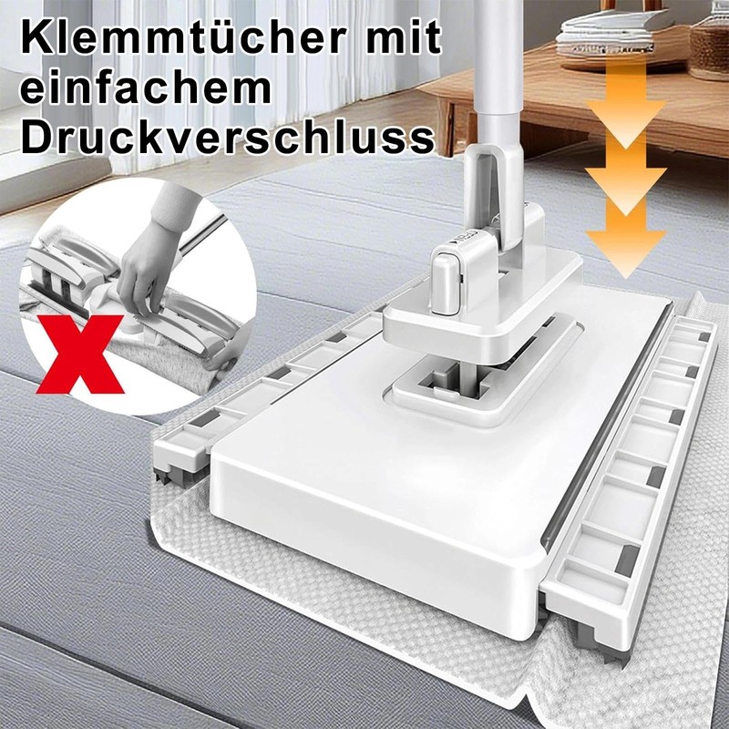 DAILIENFUS Mop with pressure clamping system: no hand washing, 1