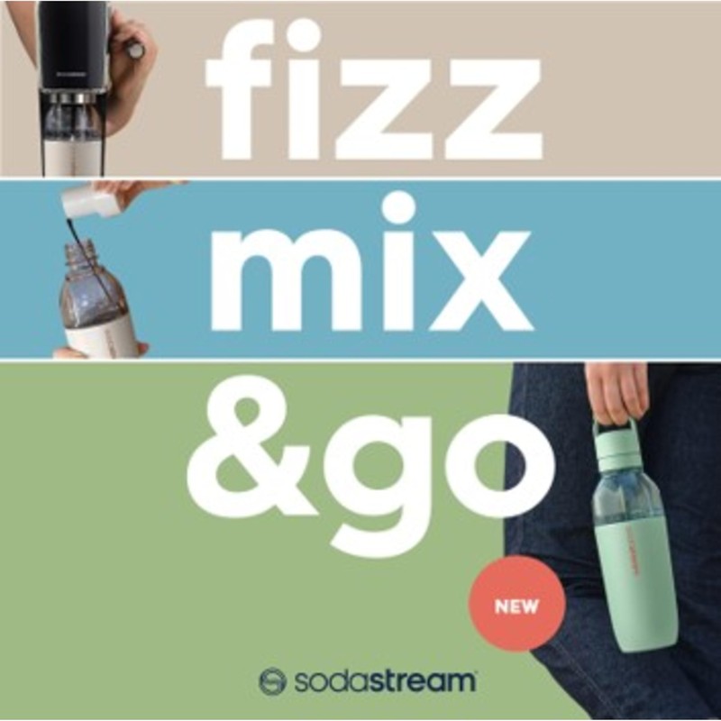 SodaStream® Fizz & Go Easy Mix Carbonating Bottle - Sand,