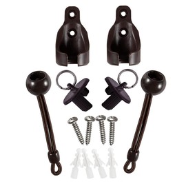 New Bungee kit + end caps Universal Replacement Mounting Brackets of Exterior Sun Shades Outdoor/Indoor Roller up Blinds (Brown, 1pack)