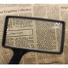 5X Handheld Rectangle Magnifying Glass for Reading, Scratch Resistant Glass