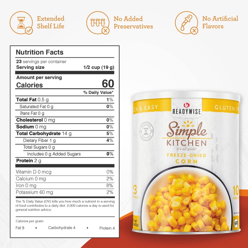 ReadyWise Simple Kitchen FD Corn - 23 Serving Can