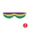 Mardi Gras Fabric Bunting (golden-yellow, green, purple) Party Accessory (1