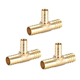 sourcing map 3 x 12 x 16 x 12 mm hose reducer, barbed connection, T-shaped 3-way connector