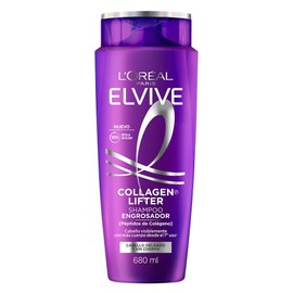 L'Oréal Paris Elvive Collagen Lifter Shampoo con Péptidos de Colágeno para Restaurar y Reconstruir el pelo Delgado, Aplastado, y Quebradizo y Darle Más Cuerpo al Instante Sin Dejarlo Pesado, 680ml