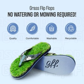 GFF Grass Flip Flops for Men/Women/Kids - XS/S/M/L Size Sandal - Camo/Black/Pink Color Slippers