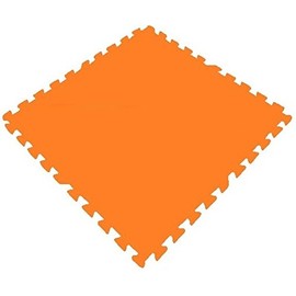 Get Rung Fitness Mat with Interlocking Foam Tiles for Gym Flooring. Excellent for Pilates, Yoga, Aerobic Cardio Work Outs and Kids Playrooms. Perfect Exercise Mat(Orange, 24SQFT)