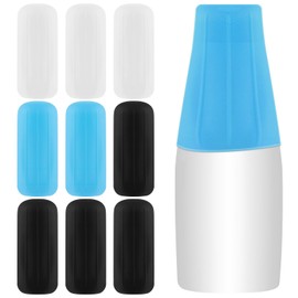 NACHLYNN 10 Pack Silicone Bottle Covers Black White Blue Silicone Size Container Sleeves Travel Bottle Covers Reusable Travel Sleeves for Toiletries for Men Women Travel Toiletry Bag Accessories