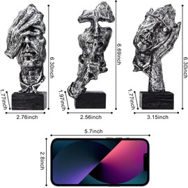 Huhote Home Decoration, Statue Decoration, Sculpture Decoration Living Room, Modern Decorative Figures, Sculpture Figures Decoration, Collectible Statue for Living Room, Bookcase, Shelf, Desk Decor