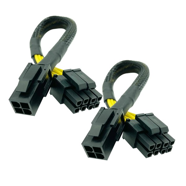 4-pin Male to 8-pin (4+4) Female Motherboard CPU Power Adapter