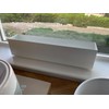 PSOIRGCNH Modern 16" White Steel Trough Planter - Suitable for