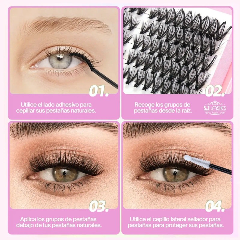 Extensiones De Pestañas Naturales Superiores Inferiores Diy