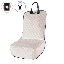 FATTY CHOWCHOW Dog Car Seat Covers 100% Waterproof Car Seat Protector for Pets Front Seat Scratch Proof Non-Slip Durable for Cars,Trucks & SUVs (Cream)