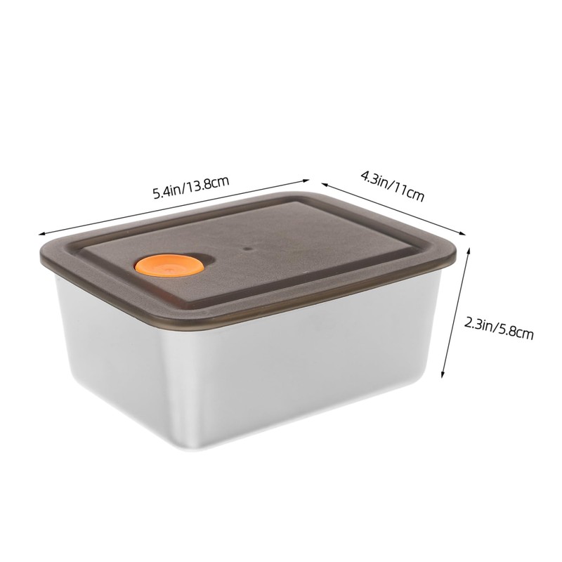 BIUDECO Stainless Steel Refrigerator Fresh Storage Box Snack Preservation Box