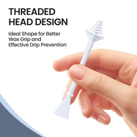 AUZEAL Nose Hair Wax Kit Accessories, with 40 Nose Wax Sticks and 100g Wax Beads, 10-20 Times, Painless Hair Removal for Nose, Ear, Eyebrow