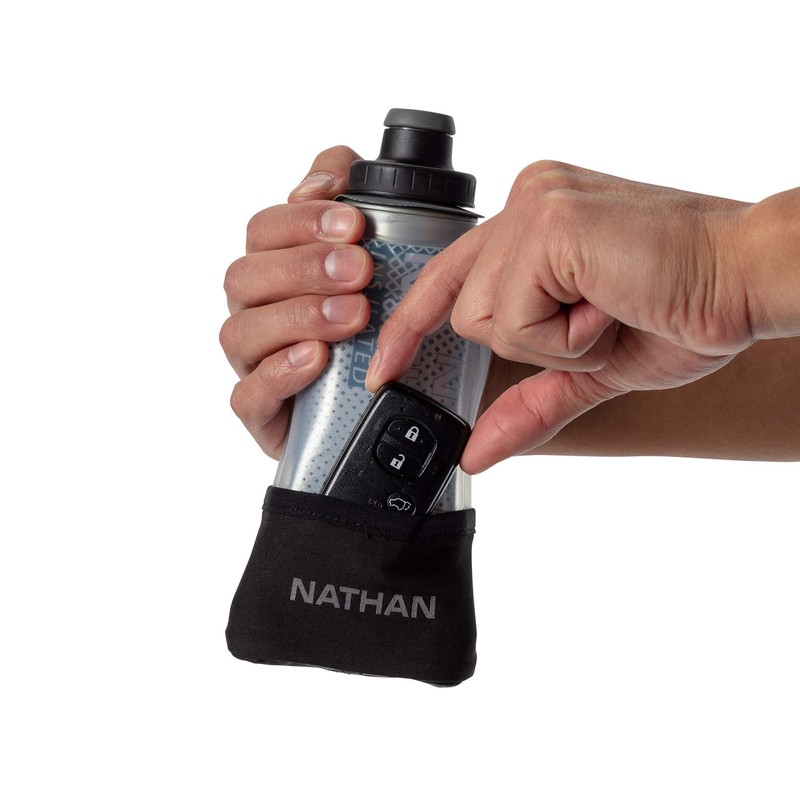 NATHAN Running Handheld Water Bottle Adjustable No-Grip Quick Squeeze Lite