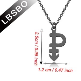 LBSBO Pansexual Symbol Necklace Stainless Steel Sign Charm Pendant Gift Pansexual Jewelry Gift for Men or Women, 2.0, Stainless Steel, No Gemstone