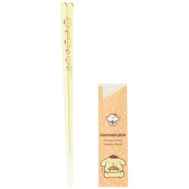 Kaneshotouki Sanrio 490564 Pompompurin with Muffin Clear Chopsticks Light Yellow