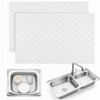 FTISSLY 2 PCS Kitchen Sink Mat Adjustable Sink Protector Mat
