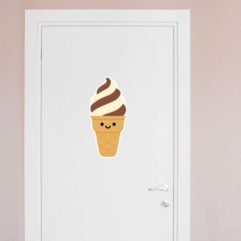 Extra Large 460mm 'Ice Cream Cone' Permanent Sticker Decal for