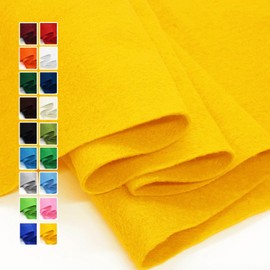 Yellow Felt Fabric 36" X 36"(1 Square Yard), 1.6mm Thick Soft and Durable Flexible Craft Felt by The Yard for Sewing DIY Art Craft Project Decorations