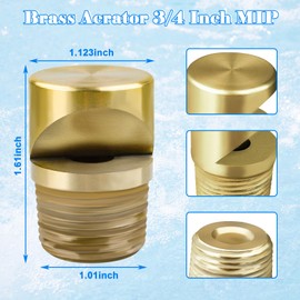 IWIWE Pool Brass Aerator 3/4 Inch MIP Compatible with Pool Jet Nozzles 86201500 (100% All Brass,1 Pack)