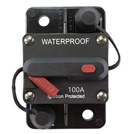 STETION 100 Amp Circuit Breaker Trolling with Manual Reset Car Marine Trolling Motors Boat ATV Manual Power Protect for Audio System Fuse 12V-48VDC Waterproof (100Amp) …
